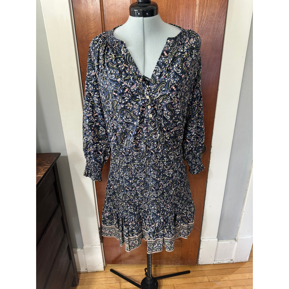 Veronica Beard Karlina Paisley Smocked Mini Dress - Size‎ 6 - NWT
